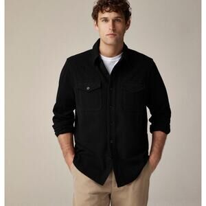 J.Crew Seaboard Soft Knit Button Down Shirt Men's In Black Size XL New with Tags